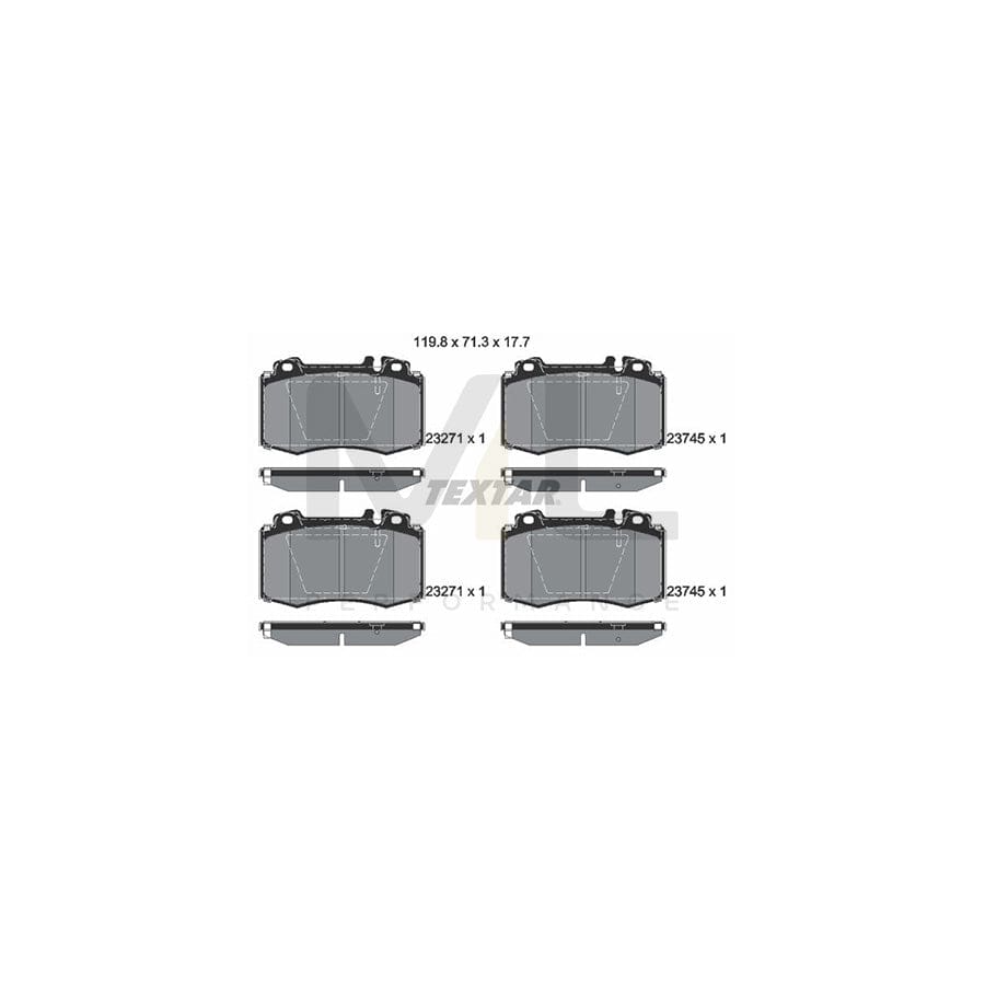 TEXTAR 2374502 Brake pad set prepared for wear indicator
