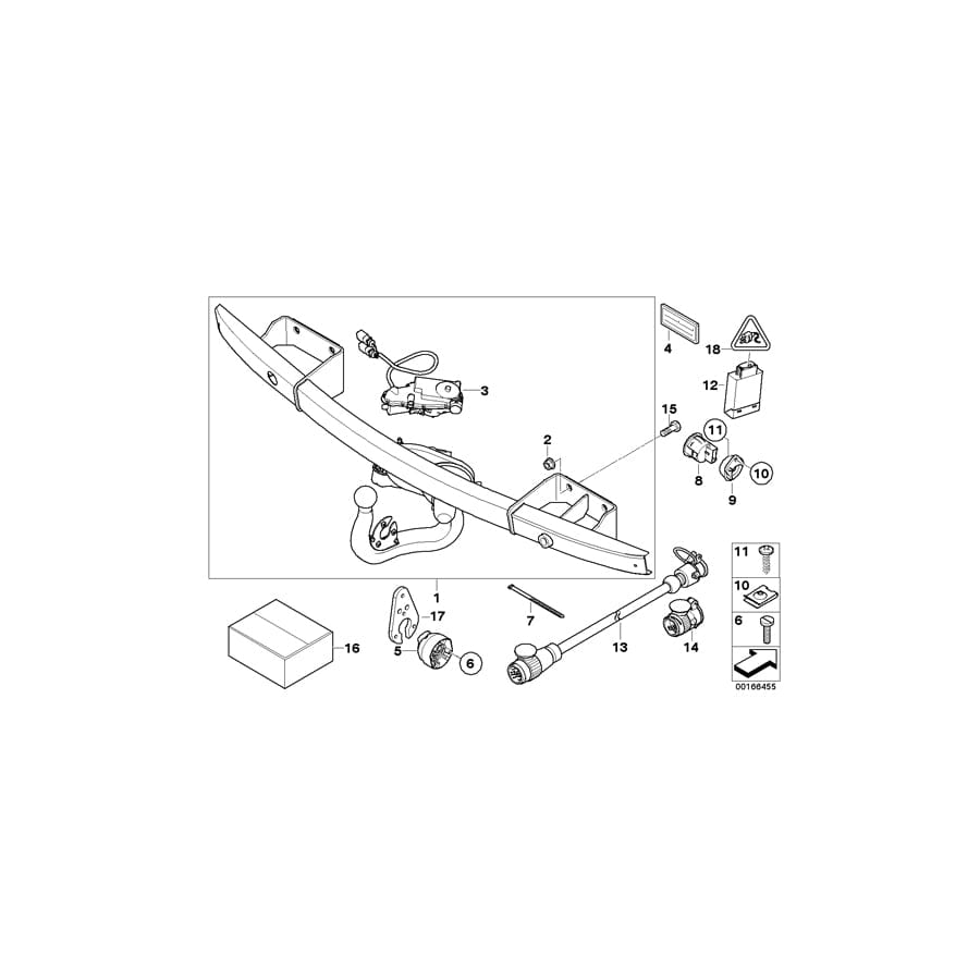 Genuine BMW 71606769544 F33 E93 Bracket, Switch, Trailer Hitch (Inc. 328i, 430d & 320i)