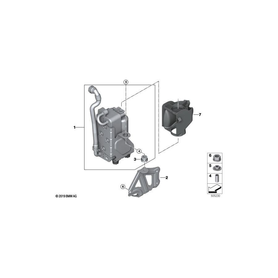 Genuine BMW 64219367097 G01 G02 Bracket Condenser (Inc. X3 30i, X3 20iX & X3 20i 1.6)