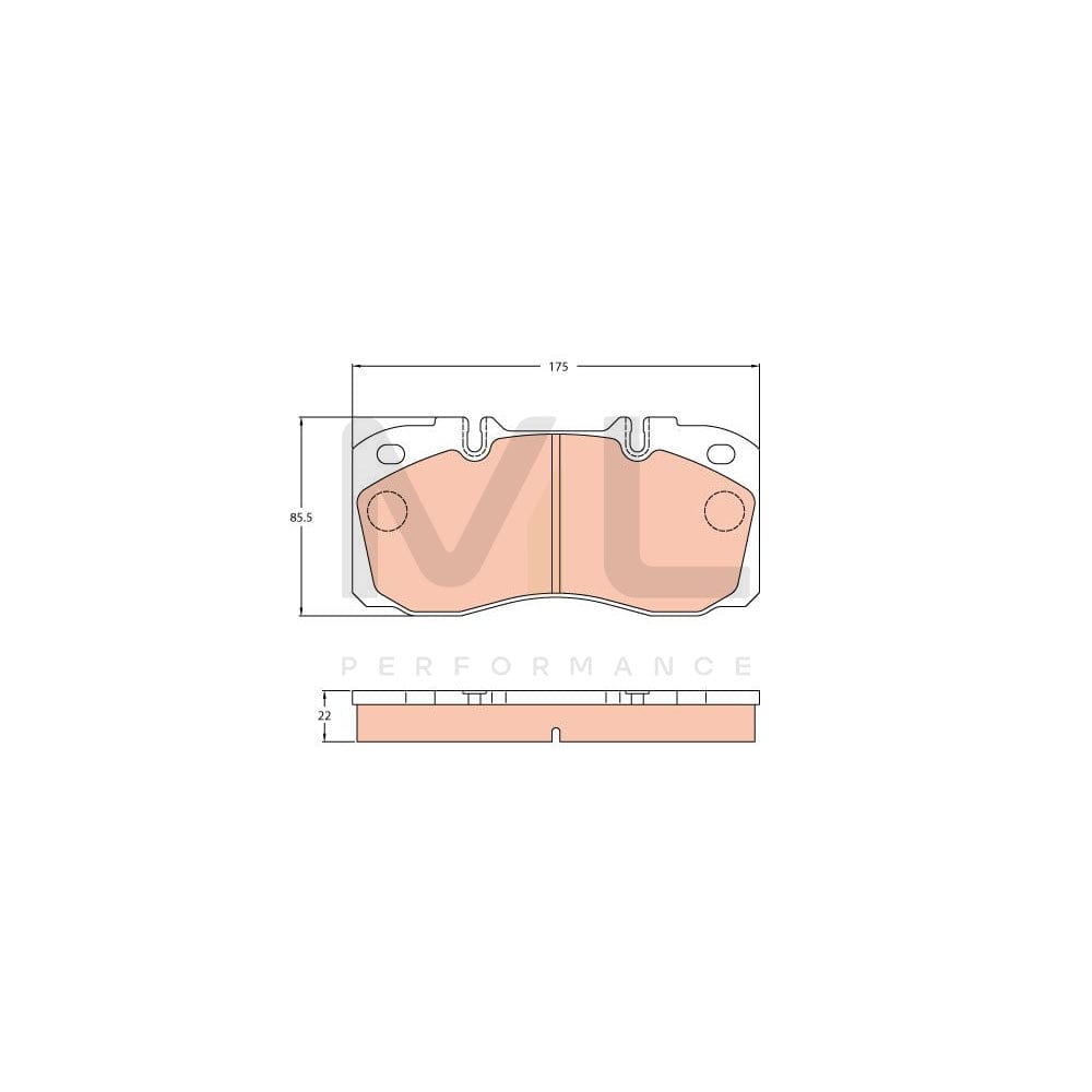 TRW Gdb5068 Brake Pad Set Prepared For Wear Indicator