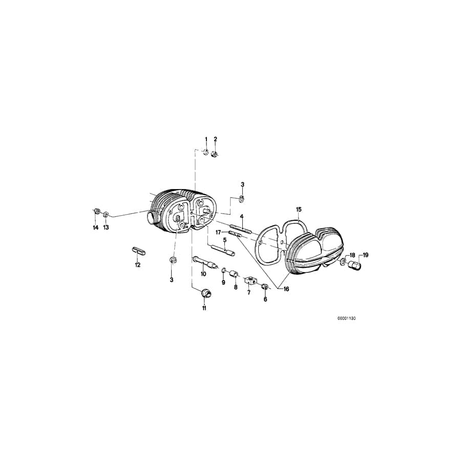 Genuine BMW 11121250237 Support For Rocker Arm Shaft (Inc. R75/5, R50/5 & R60/5)
