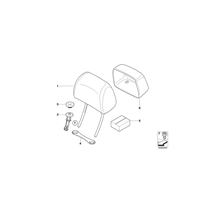 Genuine BMW 52109149542 E71 E70 Headrest Leather CAMEL (Inc. X5 35iX, X5 3.0d & X6 M50dX)
