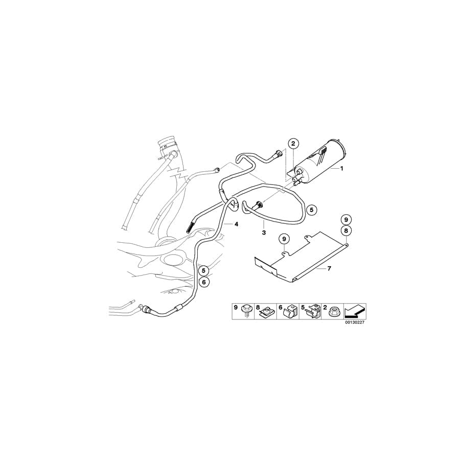 Genuine BMW 16136762594 E63 E64 Vent Pipe (Inc. 630i, 645Ci & 650i)