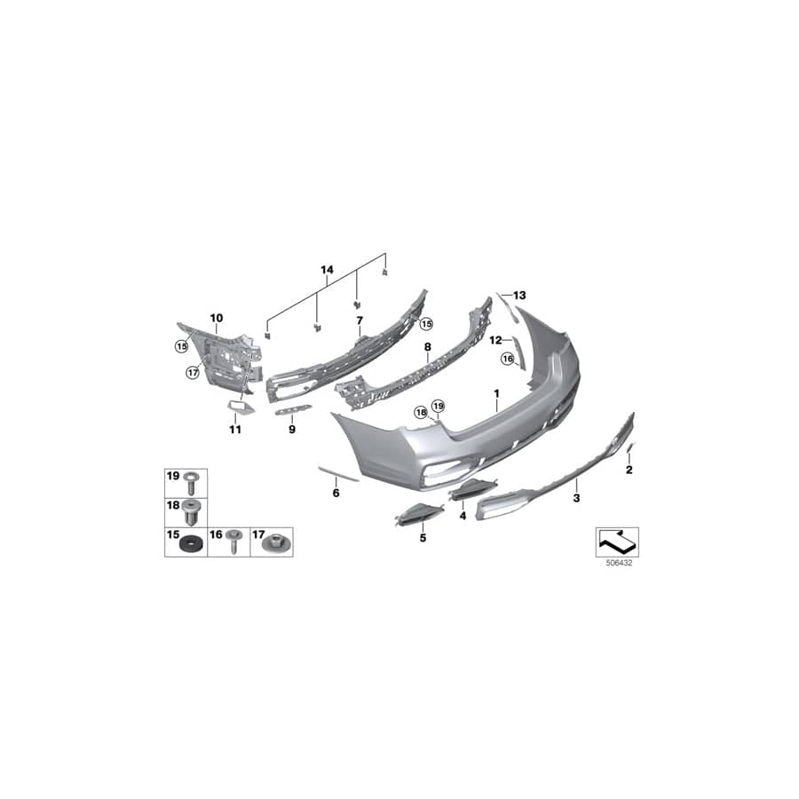 Genuine BMW 51128076421 G11 G12 Adaptor Left M (Inc. 750iX, 750dX & 730i)