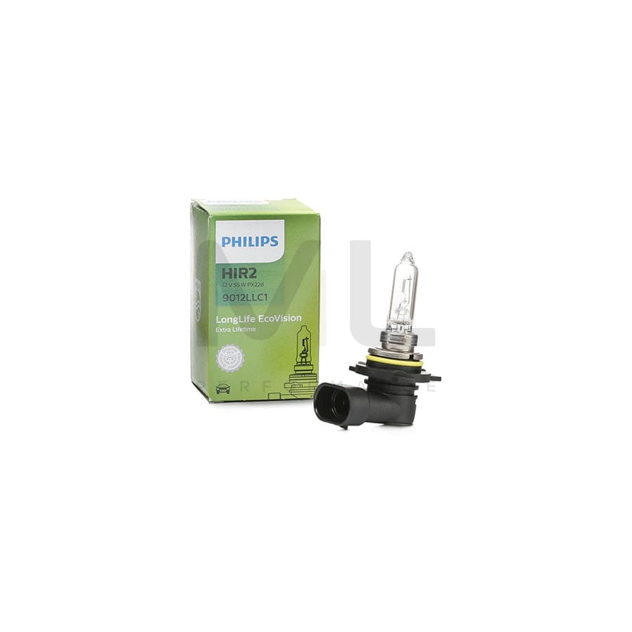 PHILIPS LongLife 9012LLC1 Bulb, spotlight HIR2 12V 55W PX22d 3700K Halogen