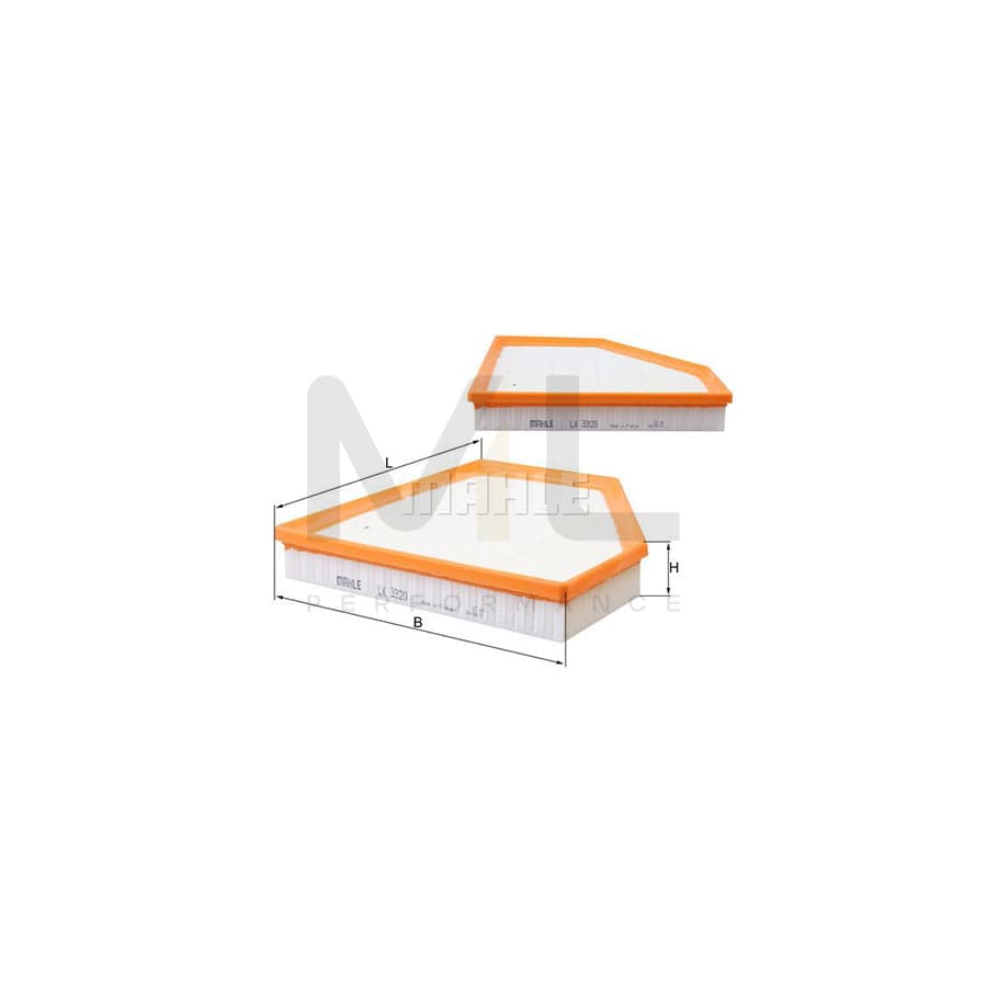 MAHLE ORIGINAL LX 3320 Air Filter Filter Insert