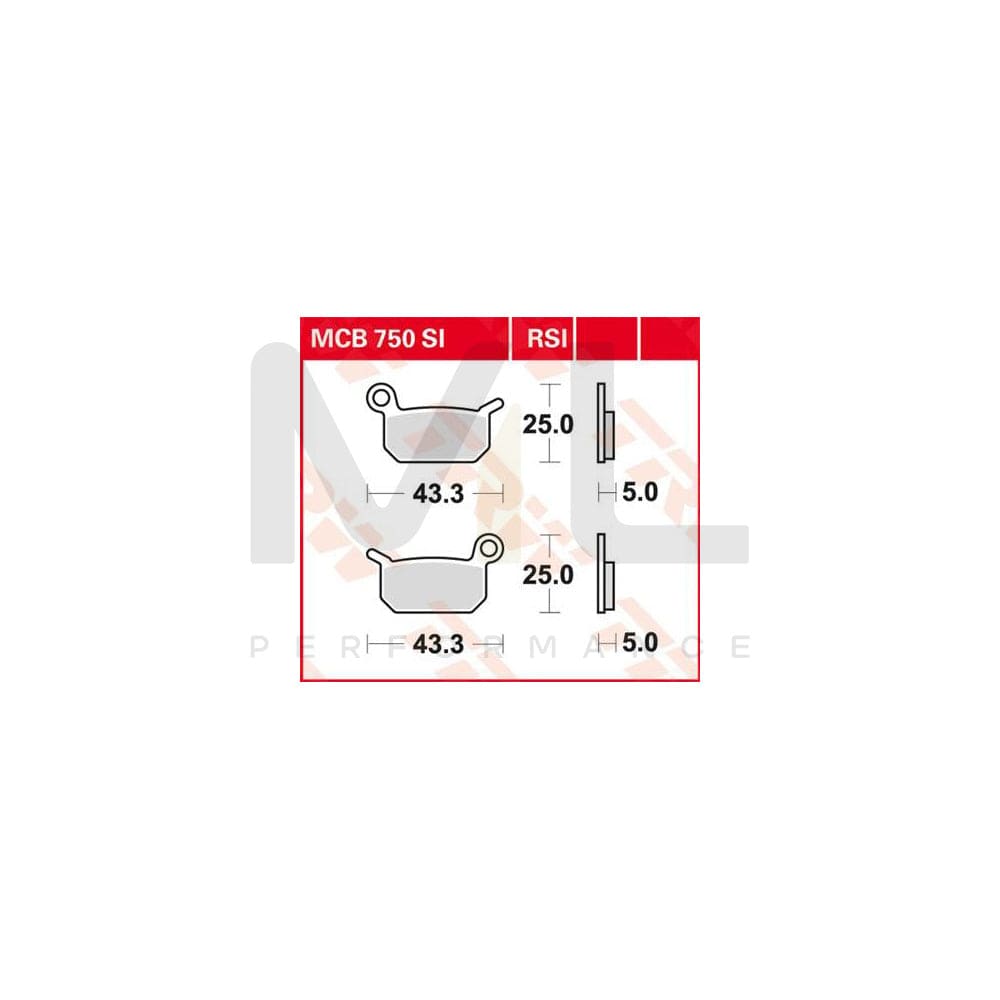 TRW Sinter Offroad Mcb750Si Brake Pad Set