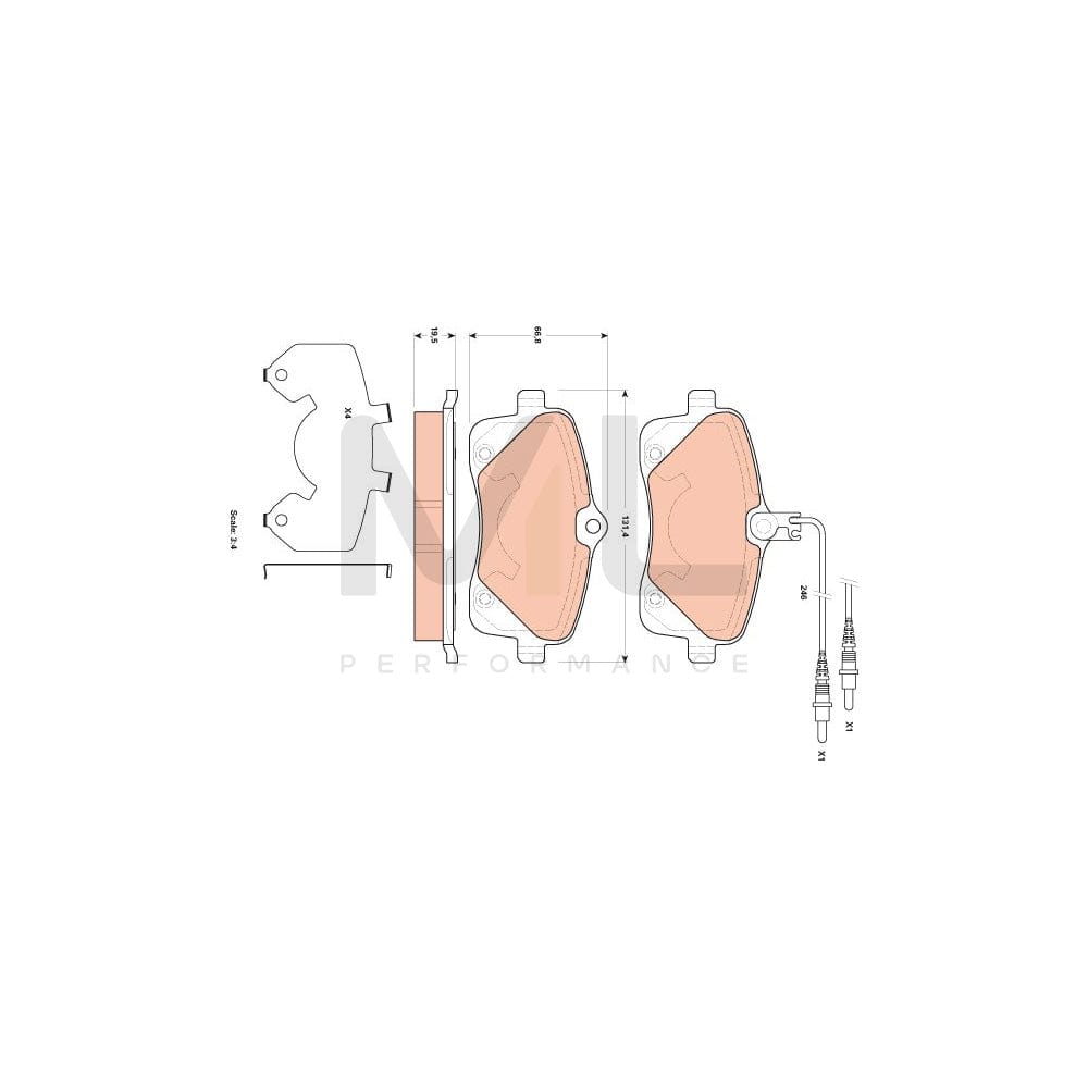 TRW Gdb1895 Brake Pad Set For Peugeot 407 Incl. Wear Warning Contact, With Brake Caliper Screws, With Accessories