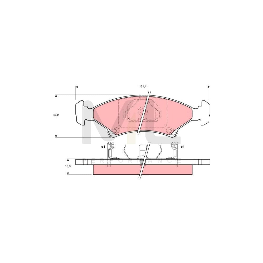 TRW Gdb3096 Brake Pad Set With Acoustic Wear Warning