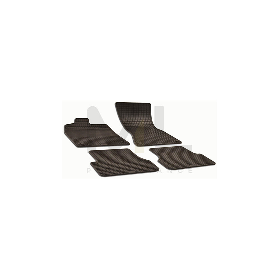 WALSER Tailored 50560 Floor mat set for AUDI A6 C7 Saloon (4G2, 4GC) Elastomer, Front and Rear, Quantity: 4, Black
