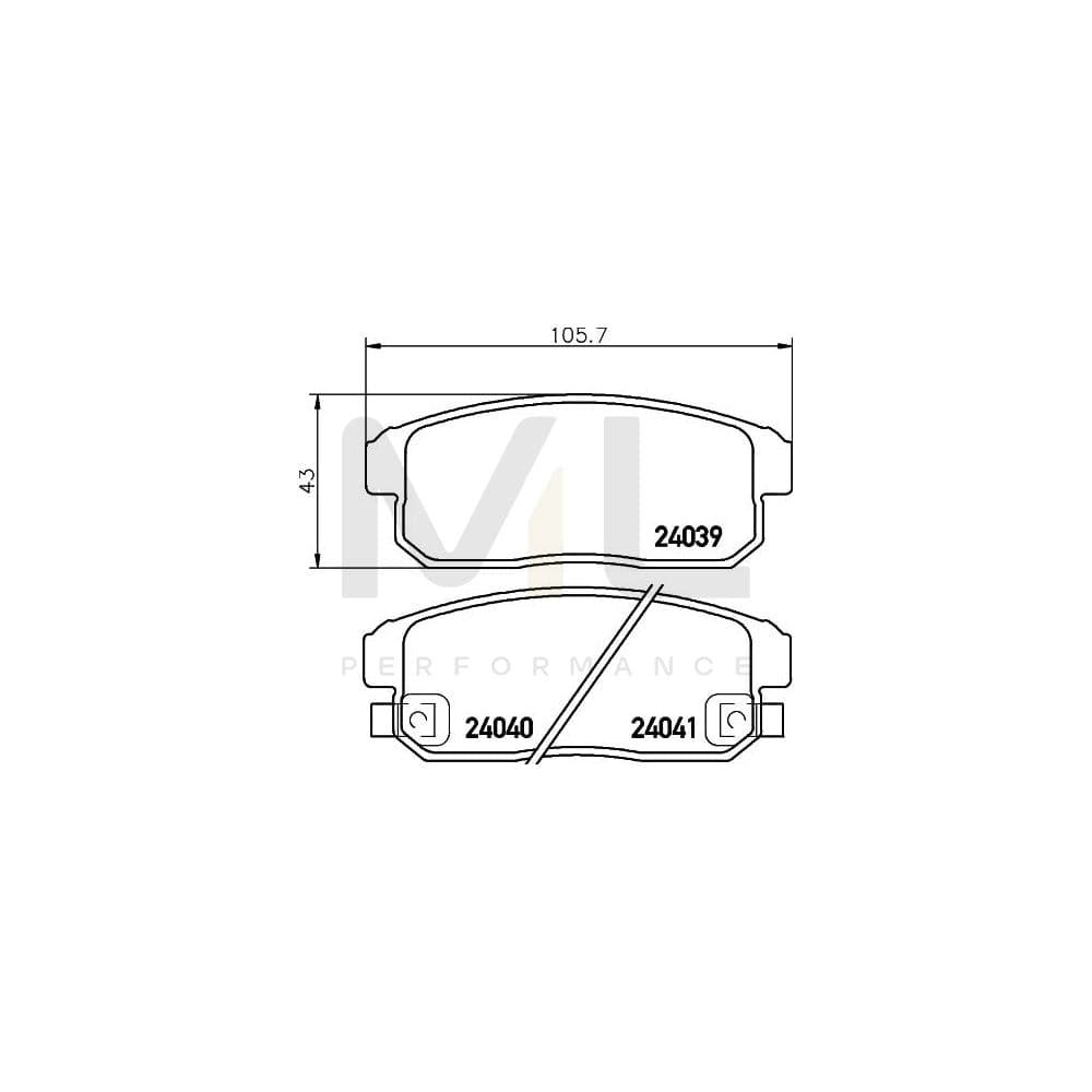 Hella 8DB 355 012-331 Brake Pad Set With Acoustic Wear Warning | ML Performance Car Parts