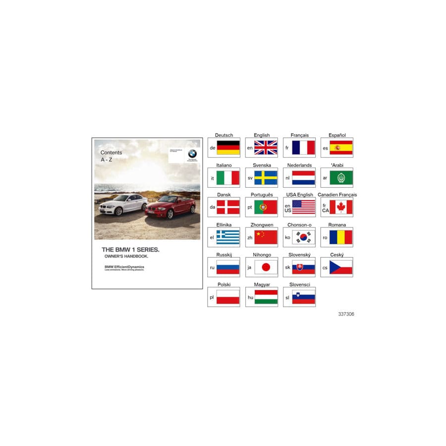 Genuine BMW 01402911200 Owner's Manual For E82, E88 W/O Idrive EN US (Inc. 128i & 135i)