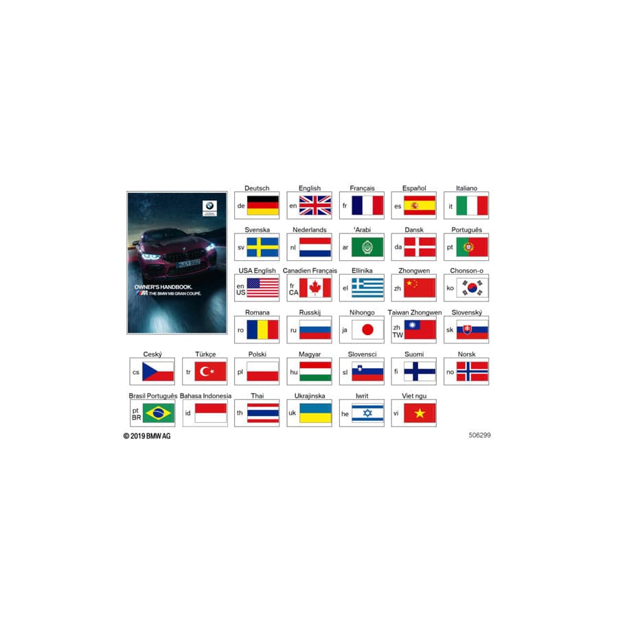 Genuine BMW 01402906693 Owner's Manual For F93 ENUS (Inc. M8)