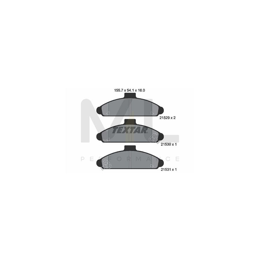 TEXTAR 2152901 Brake pad set for HYUNDAI S-Coup? (SLC) with acoustic wear warning