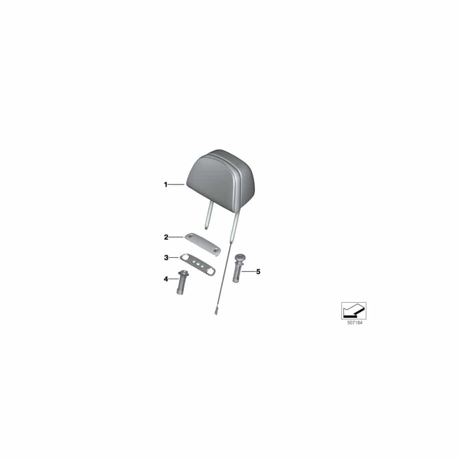Genuine BMW 52108747941 G06 G05 G07 Headrest M Multifunction Seat, Leather SCHWARZ (Inc. X6 40iX, X6 30dX & X5 30iX)