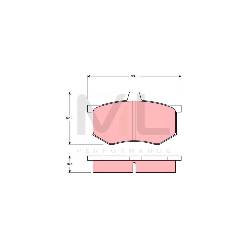 TRW Gdb801 Brake Pad Set Not Prepared For Wear Indicator