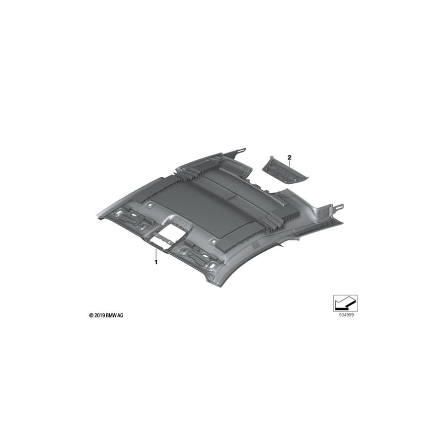 Genuine BMW 51447996641 F92 G15 Roofliner Alcantara NACHTBLAU (Inc. M8, 840iX & 840dX)