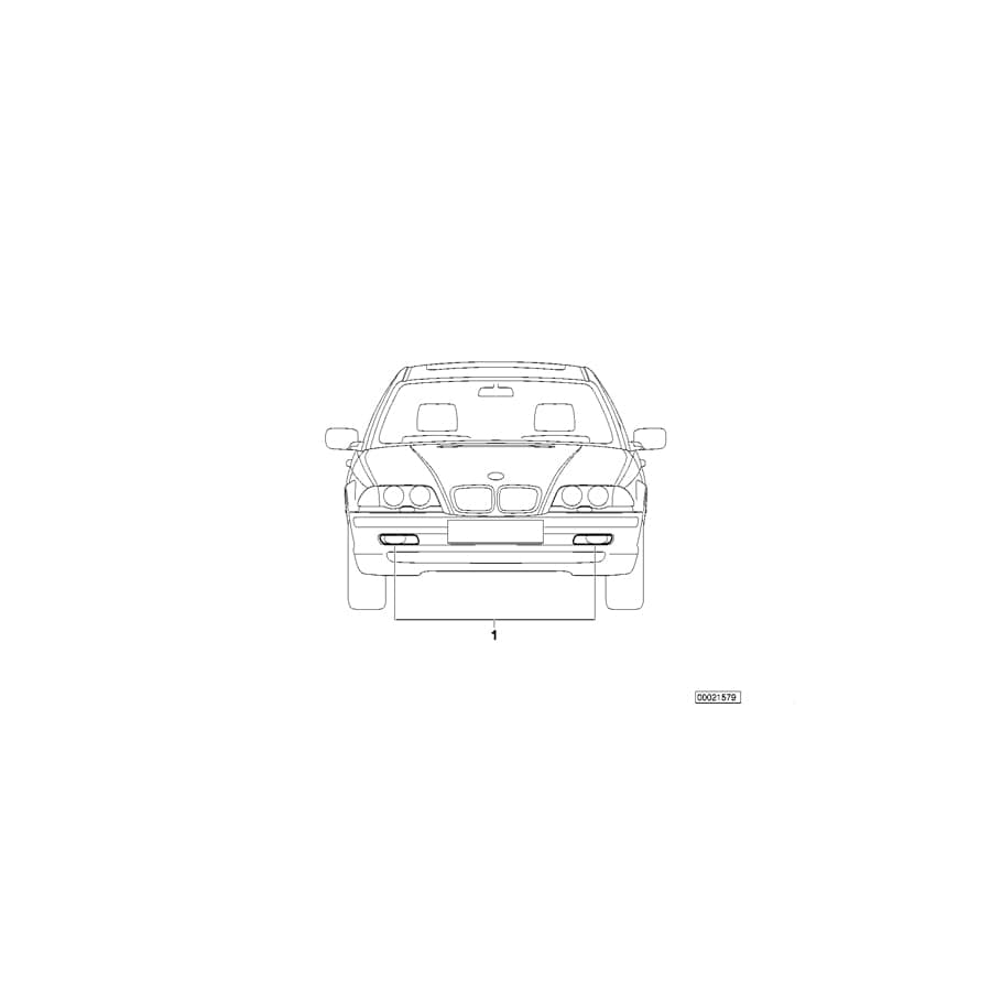 Genuine BMW 63170010517 E39 Installing Set Fog Lamps (Inc. 525tds, 525td & 525d)