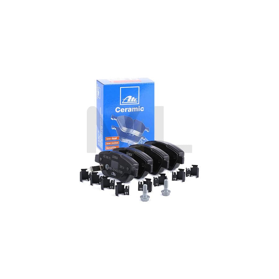 ATE Ceramic 13.0470-3839.2 Brake pad set with acoustic wear warning, with brake caliper screws, with accessories