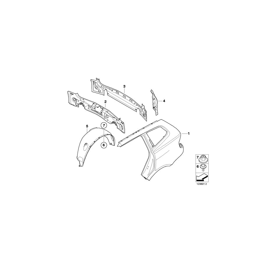 Genuine BMW 51713400057 E83 Cover, Wheell Housing, Rear Left (Inc. X3 2.5si, X3 2.5i & X3 2.0i)