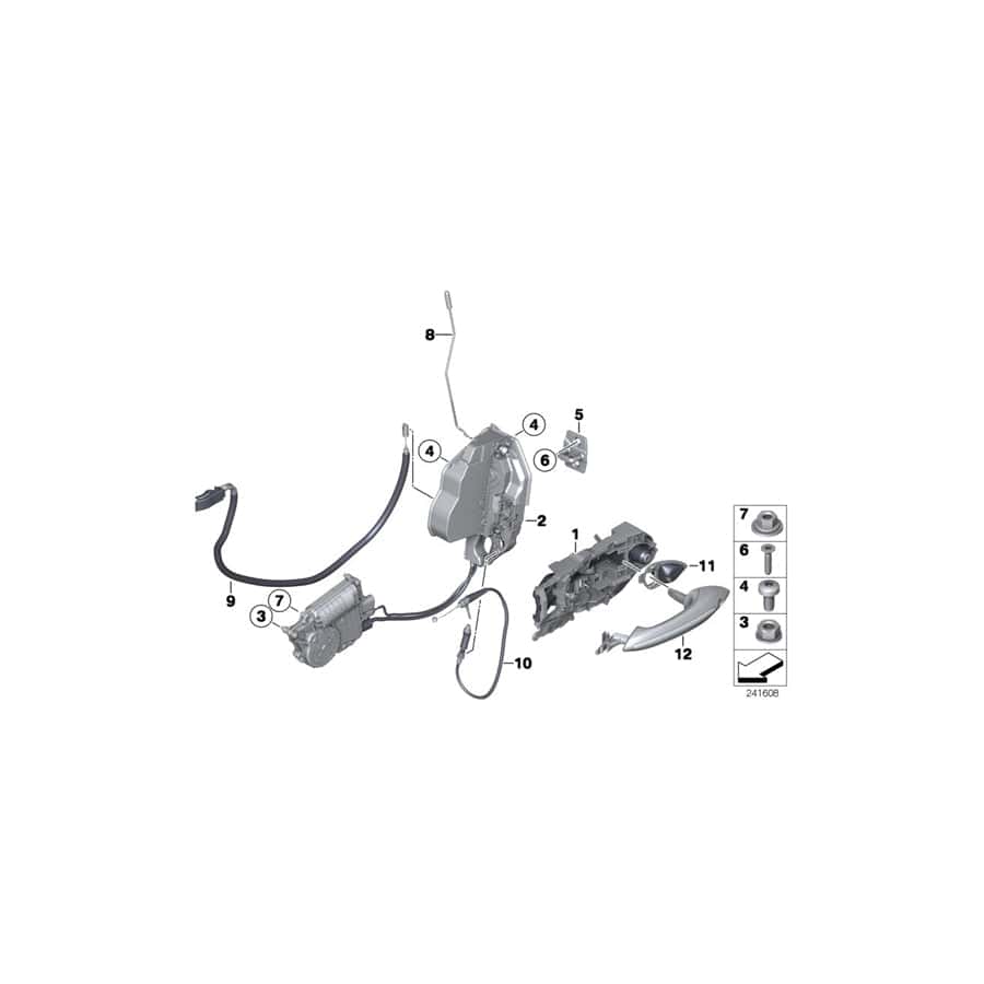 Genuine BMW 51217286095 F13 F12 Carrier With Catch, Coded Left (Inc. 650iX 4.4, 650i & 640dX)