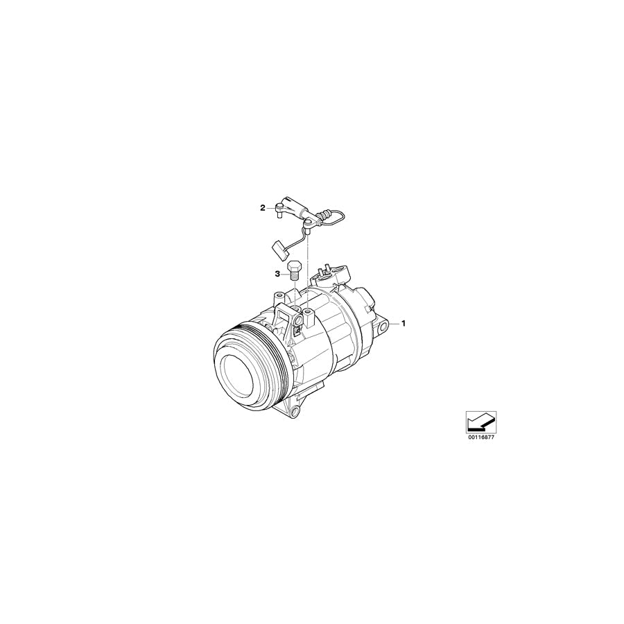 Genuine BMW 64509182800 E85 E86 Rp A/C Compressor (Inc. Z4 3.0i, Z4 2.5si & Z4 2.5i)