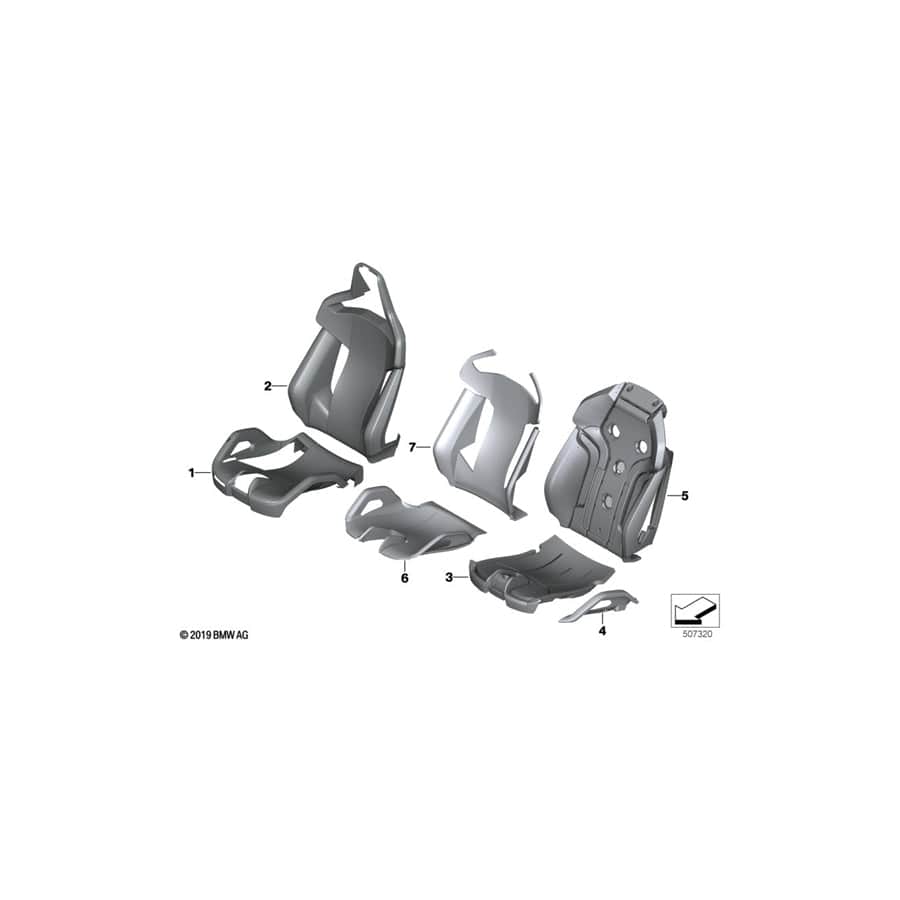 Genuine BMW 52108745531 F93 Heater Element Backrest (Inc. M8)