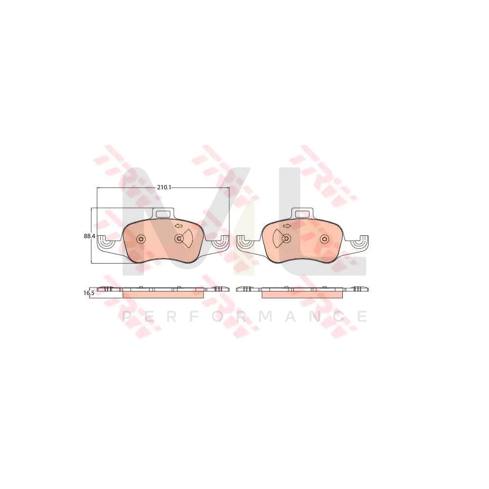 TRW Gdb2120 Brake Pad Set For Audi Tt Prepared For Wear Indicator