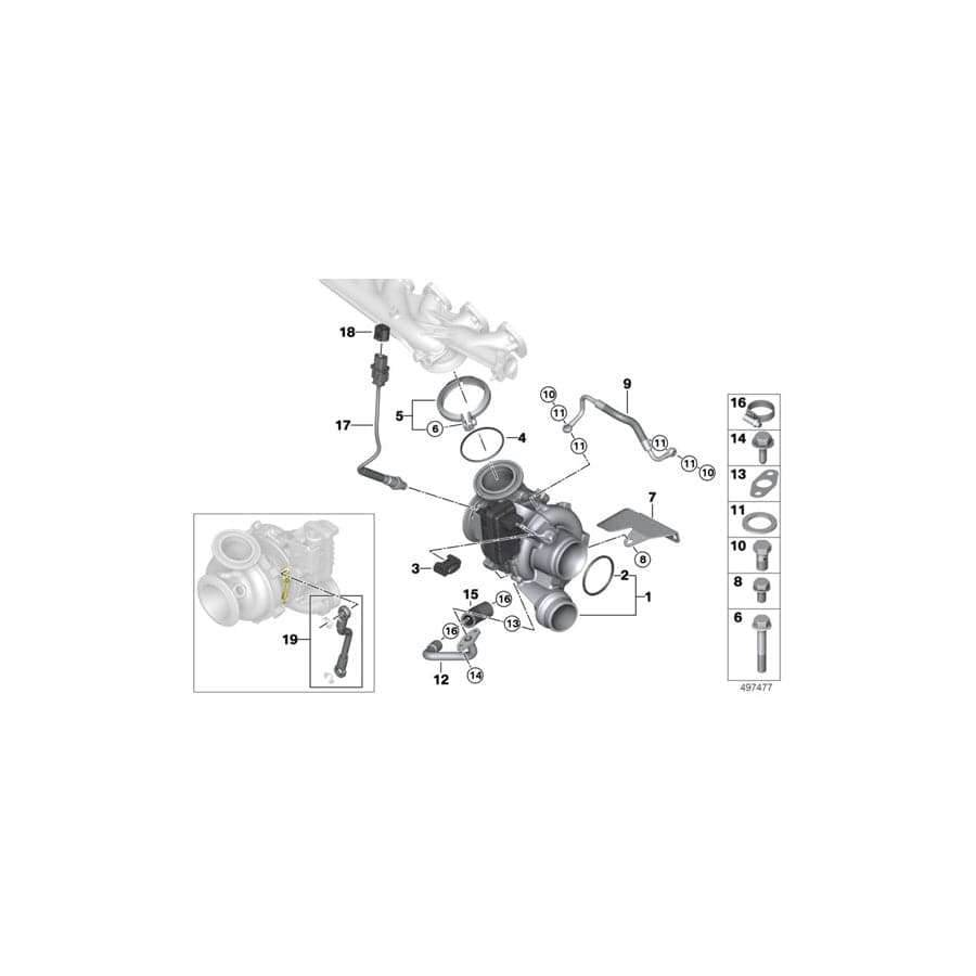 Genuine BMW 11657823287 F15 E93 F16 Return Pipe (Inc. 740LdX, 525d & 730Ld)