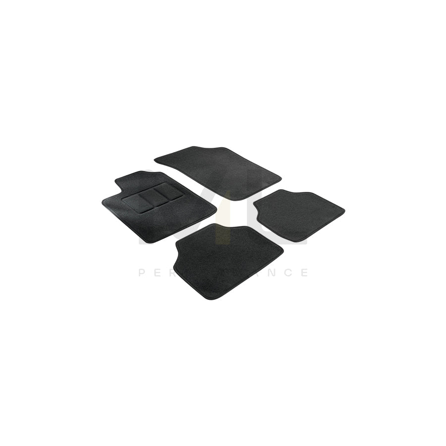 WALSER Tailored 14608 Floor mat set Textile, Front and Rear, Quantity: 4, Grey