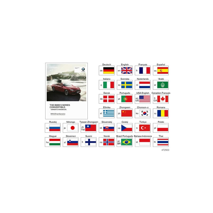 Genuine BMW 01402924183 Owner's Manual F12 HU (Inc. 650iX 4.4, 640iX & 640d)