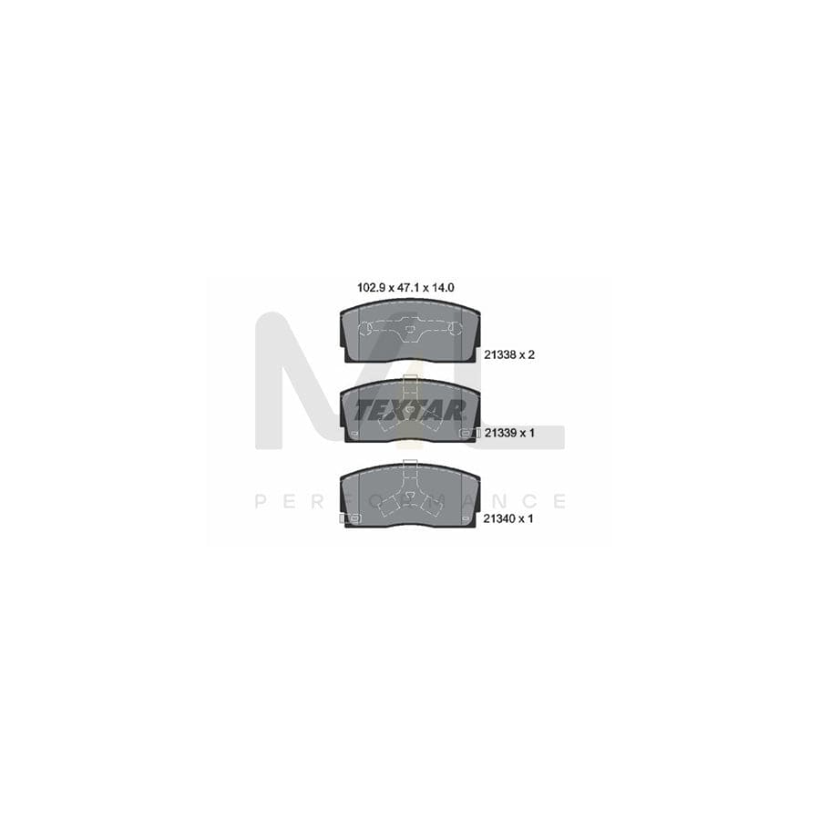 TEXTAR 2133801 Brake pad set with acoustic wear warning