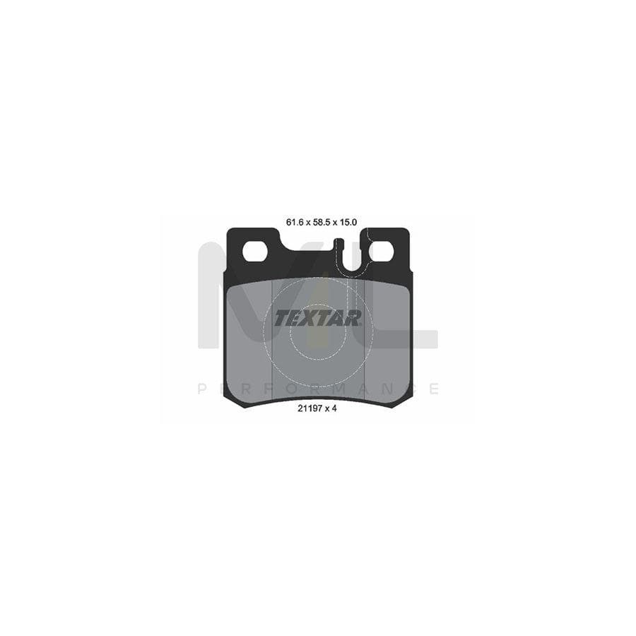 TEXTAR 2119701 Brake pad set prepared for wear indicator