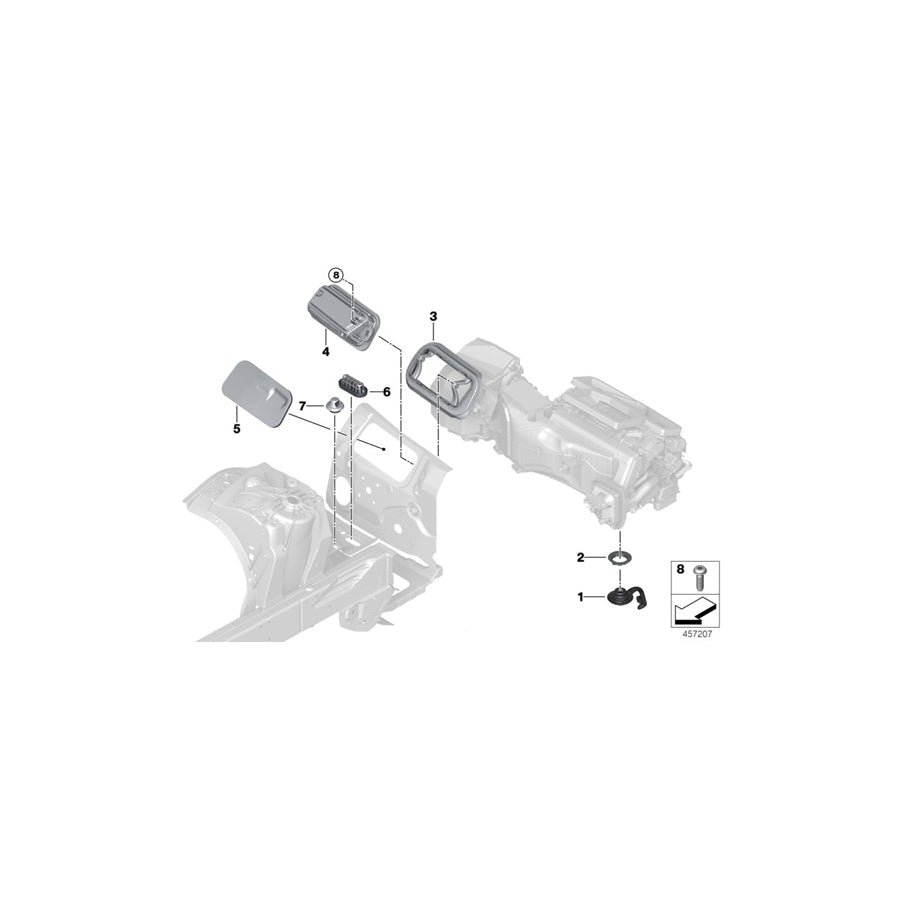 Genuine BMW 64319301586 G16 RR31 Lid Sealing Frame (Inc. 750iX, 725d & 540i)