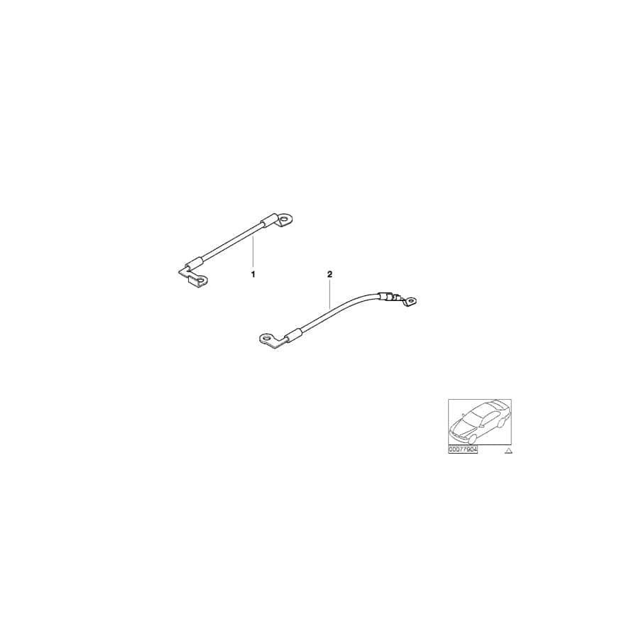 Genuine BMW 61126903955 E46 Earth Strap, Hinge/Trunk Lid, Left (Inc. 325i, 320i & 320d)