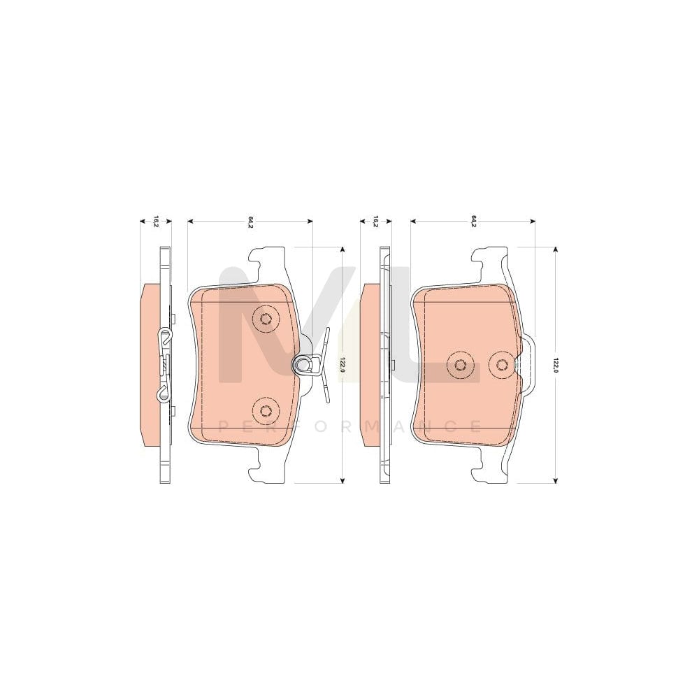 TRW Gdb1877 Brake Pad Set Not Prepared For Wear Indicator