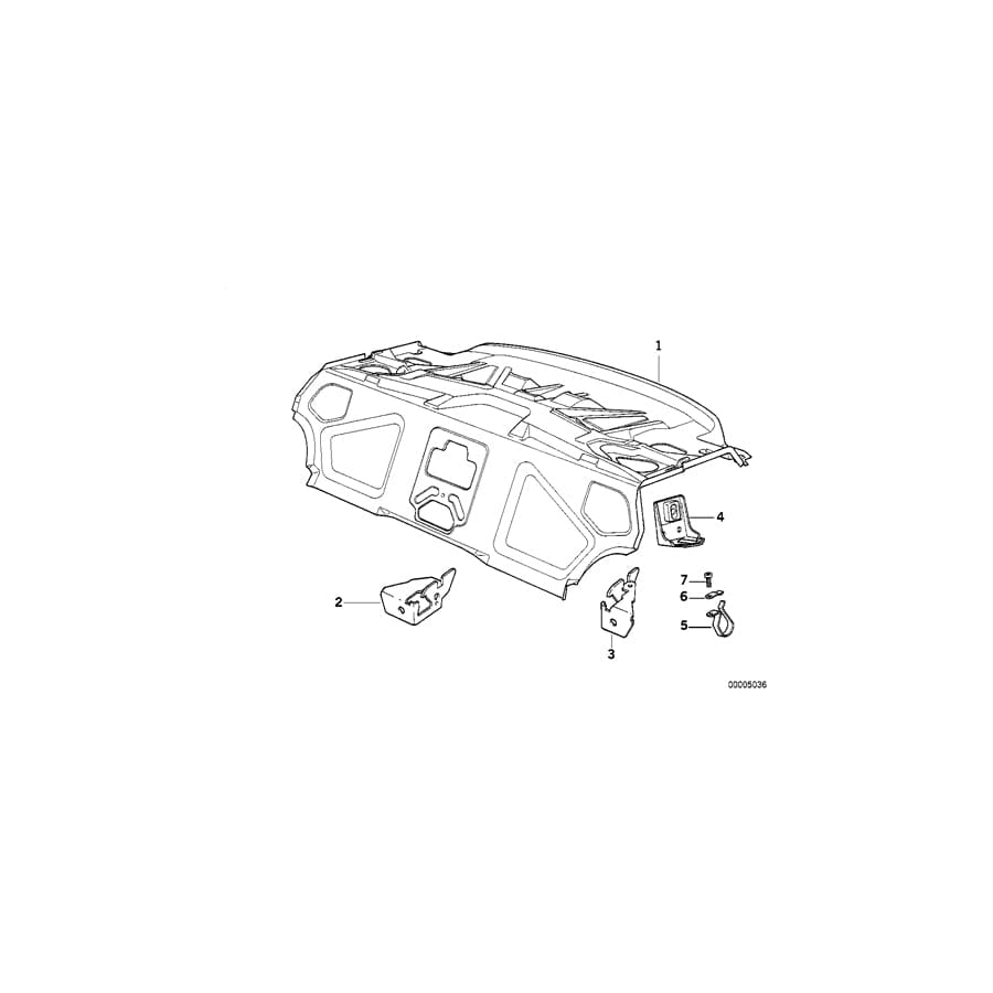 Genuine BMW 41148134986 E31 Upper Backrest Bearing Bracket (Inc. 840i, 850CSi & 840Ci)