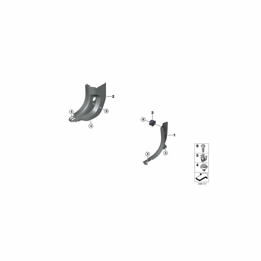 Genuine BMW 51477479200 G15 F93 G14 Lateral Trim Panel, Right SCHWARZ (Inc. M850iX, M8 & 840dX)