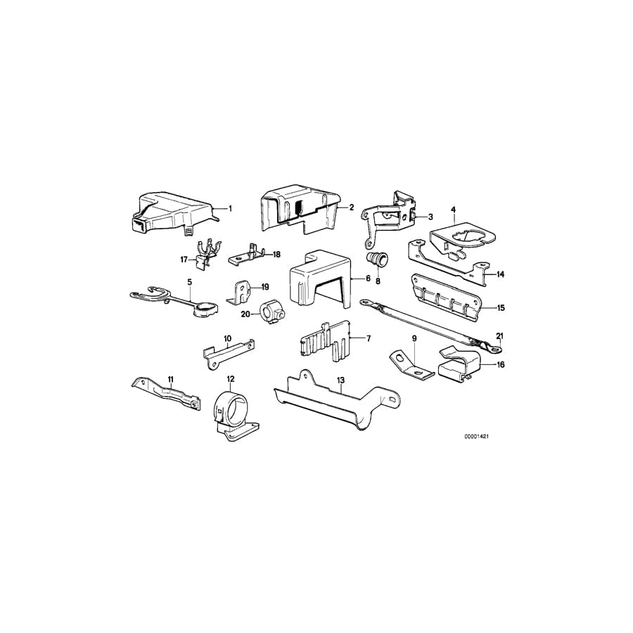 Genuine BMW 12521710575 E30 E28 Diagnosis Plug Bracket (Inc. 320i, 520i & 323i)