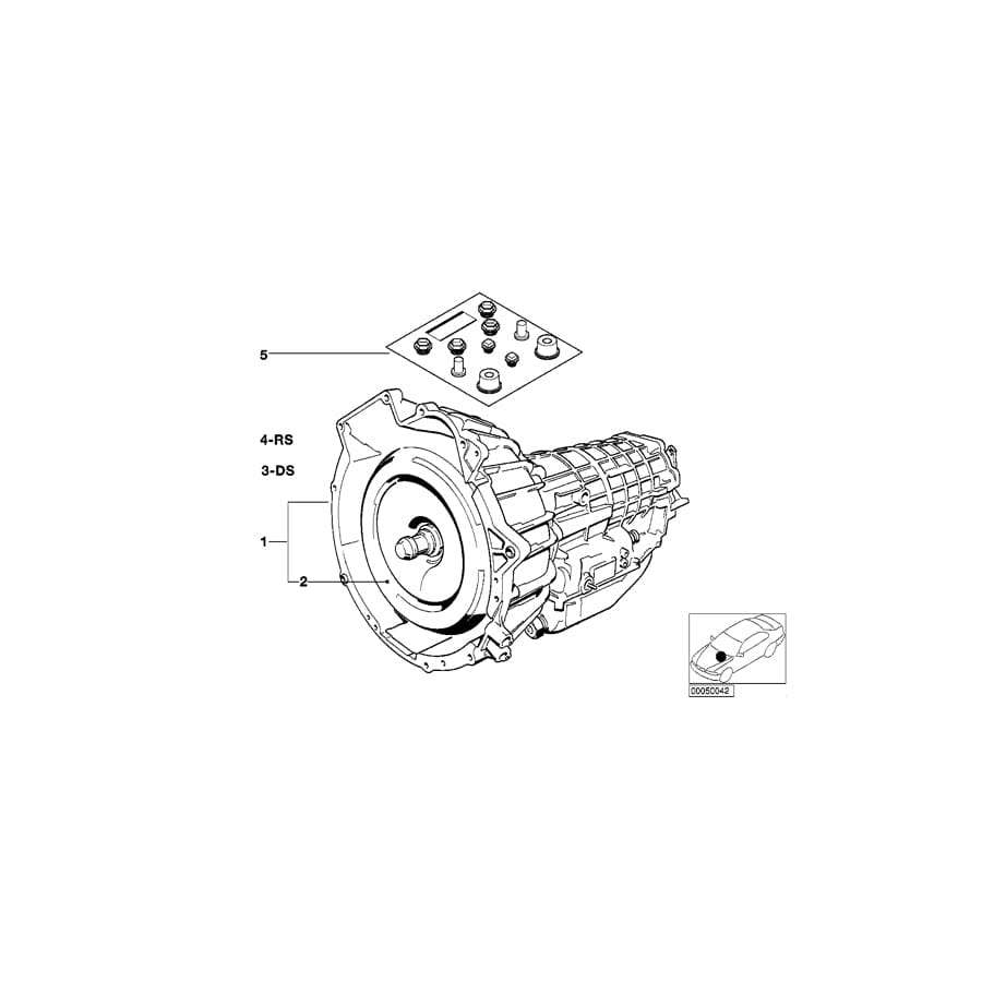 Genuine BMW 24001218815 E32 Exch. Automatic Transmission Eh 4HP24-HT (Inc. 750iL)