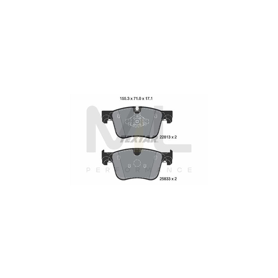 TEXTAR 2281301 Brake pad set prepared for wear indicator