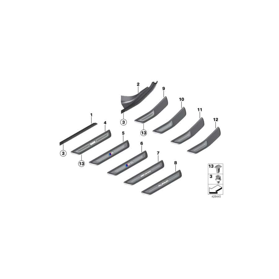 Genuine BMW 51478053581 F06 Rear Left Entrance Cover (Inc. 640i, 650iX & 640d)