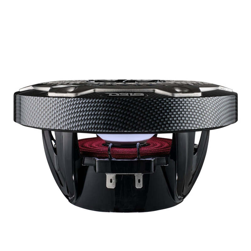 DS18 NXL-M Series Spkr w/ RGB LED Lights 6.5in 2-Way 125 Watts RMS 4 ohm Black Crbn Fiber w/ Cover
