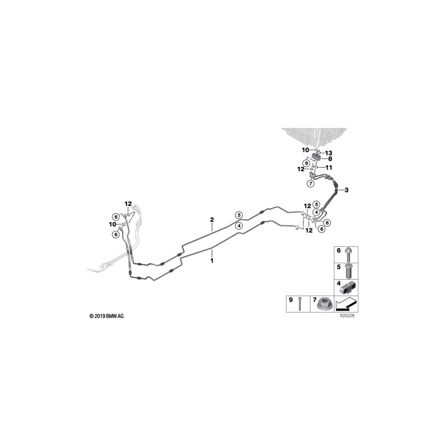 Genuine BMW 64539354547 G01 Suction Line, Underfloor (Inc. X3 30eX)