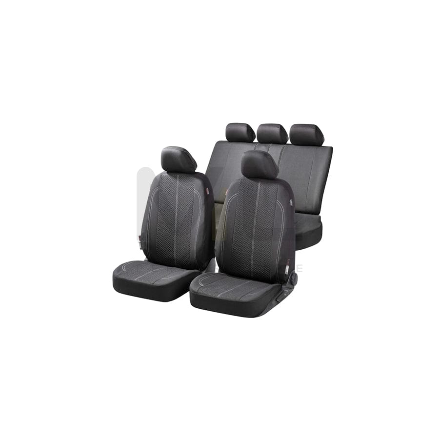 WALSER Tratto , ZIPP IT 11854 Car seat cover Black, Polyester, Front and Rear