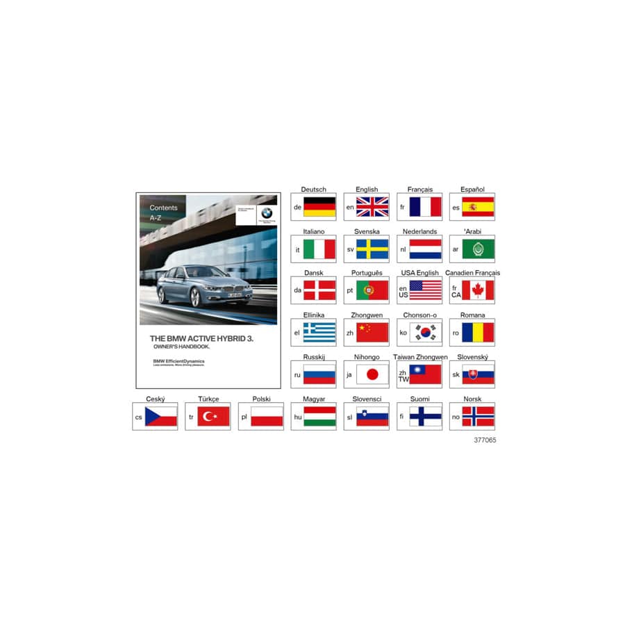 Genuine BMW 01402917825 Owner's Manual For F30 Hybrid EN US (Inc. Hybrid 3)