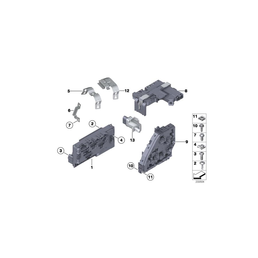Genuine BMW 61149252813 F04 F10 F06 Power Distribution Box, Rear (Inc. 528i, 740Li & 750LiX)