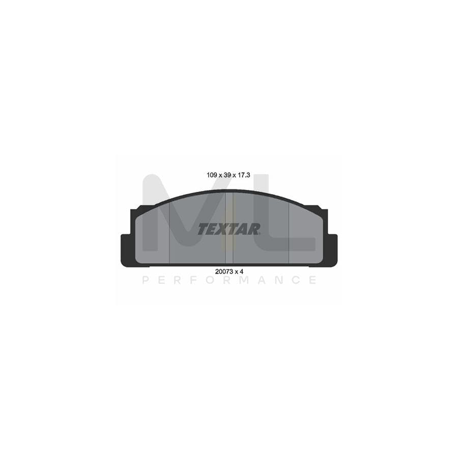 TEXTAR 2007304 Brake pad set not prepared for wear indicator