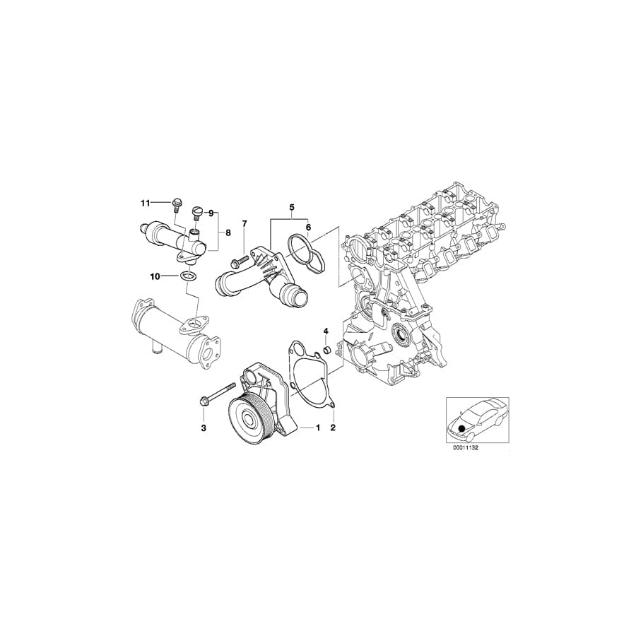 Genuine BMW 11510393730 E46 E39 Coolant Pump, Mechanical (Inc. 320d & 520d)