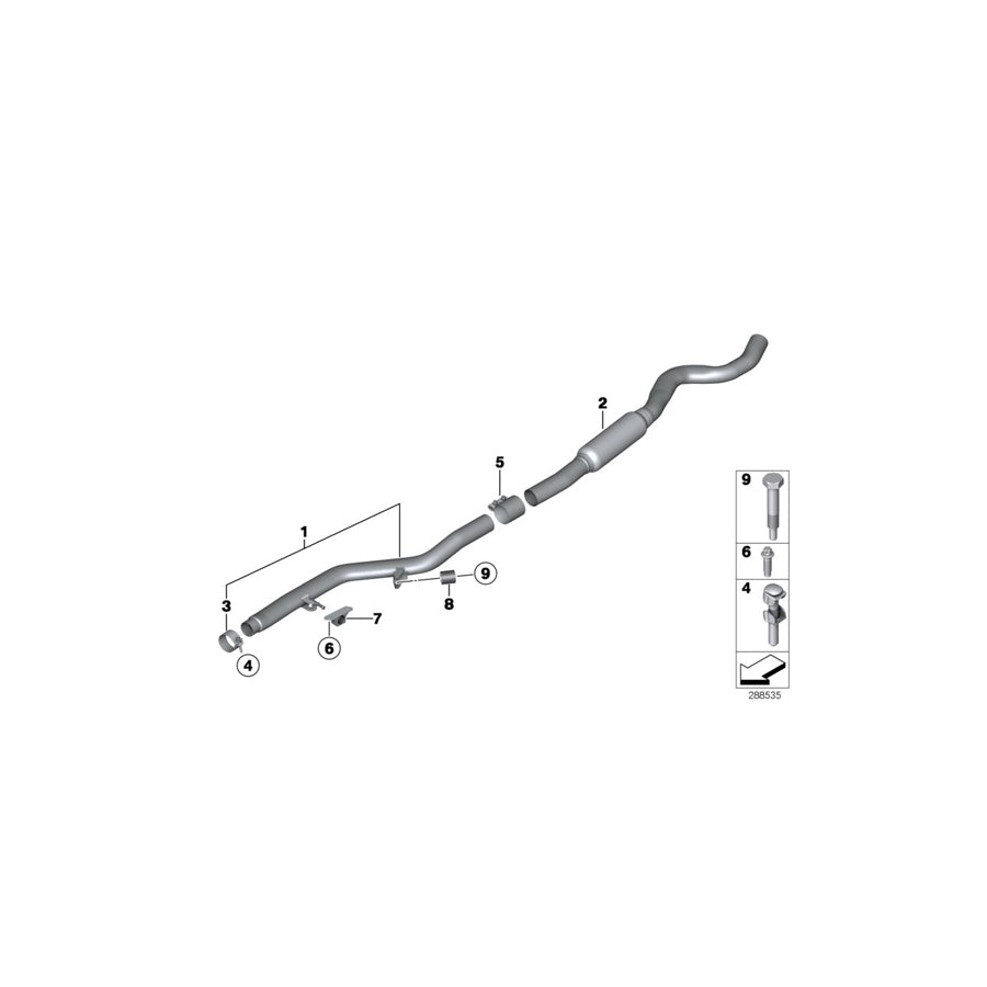 Genuine BMW 18307627141 F30 F31 F36 Front Pipe (Inc. 320iX & 420iX)